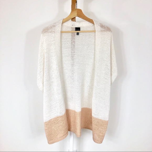 Saks Fifth Avenue short sleeve open cardigan - Picture 1 of 6